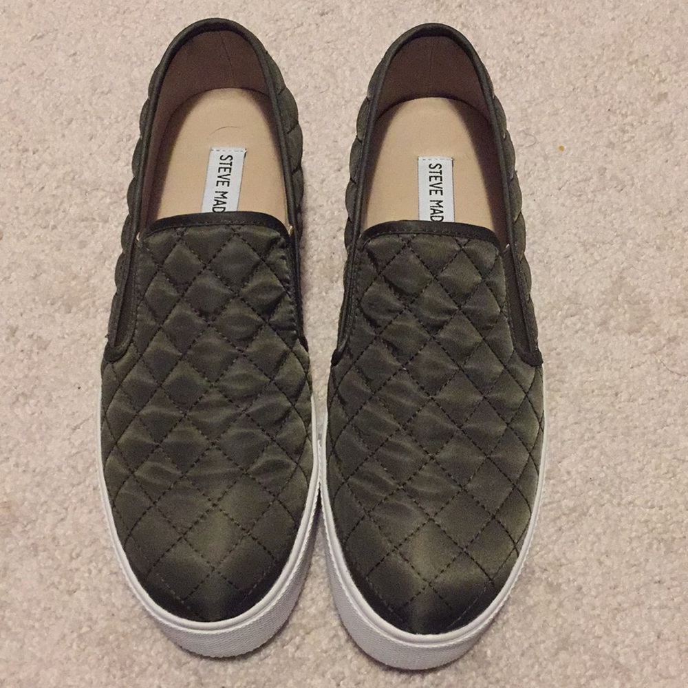 Steve Madden slip on sneakers- worn once!